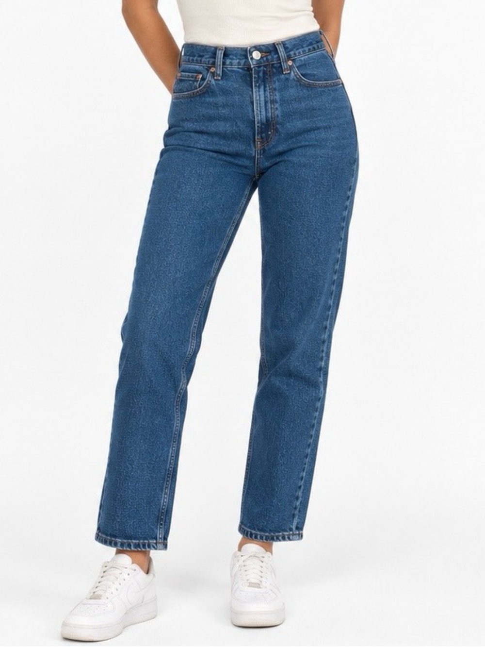 Abercrombie & Fitch Ankle Straight Ultra High Rise Jeans 29/8 Blue Denim